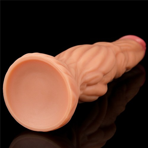 Фаллоимитатор с ярко выраженным рельефом Lovetoy Silicone Cock 25 см