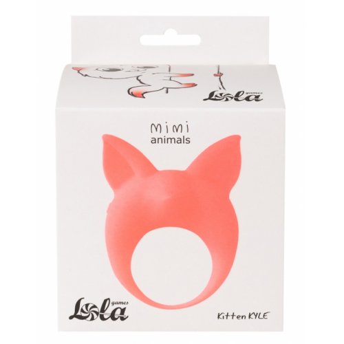 Эрекционное виброкольцо Lola Toys Mimi Animals Kitten Kyle Orange