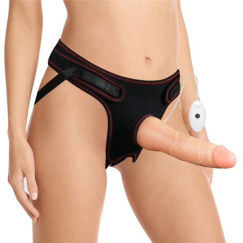 Страпон телесный с вибрацией Lovetoy Vibrating Easy Strapon Set 19 см