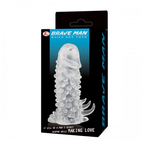 Насадка на пенис Baile с клиторальным стимулятором Brave Man