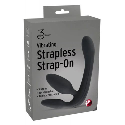 Безремневой страпон с вибрацией и дистанционным пультом управления Orion Strapless Strap-On