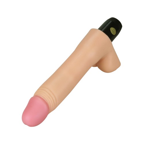 Вибратор Lovetoy с мошонкой и с нежно-розовой головкой Real Feel Flexi 23 см