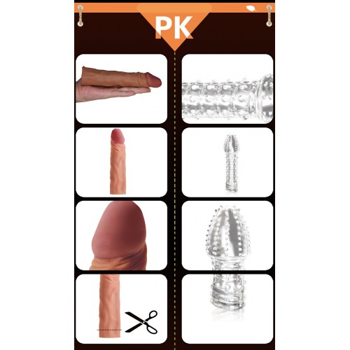 Удлиняющая насадка на пенис Lovetoy LV1053F Penis Sleeve телесная + 5 см