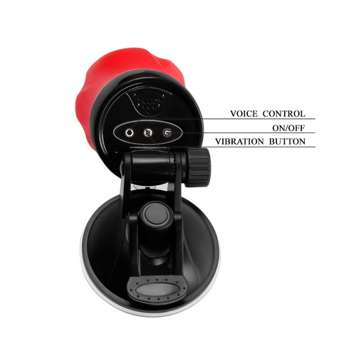 Мастурбатор ротик на присоске с вибрацией и звуком Baile Crazy Bull Maurice