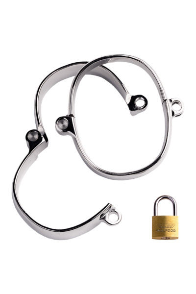 Наручники, TOYFA Metal, металл, серебристые, 11,2 см
