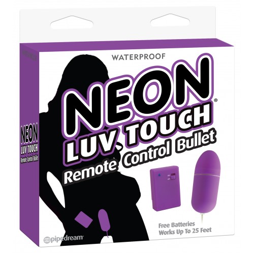Виброяйцо PipeDream Neon Luv Touch Remote Control Bullet Purple