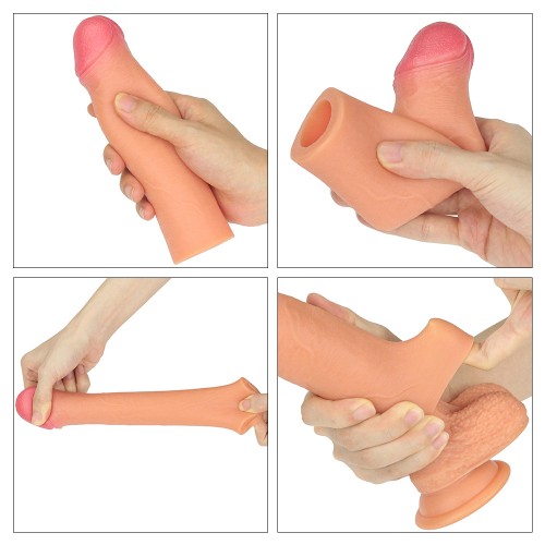 Удлиняющая насадка на пенис Lovetoy LV4213 Flesh Nature Extender + 5,5 см