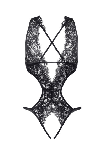 Эротическое боди Erolanta Lingerie Collection с глубоким декольте (50-52)