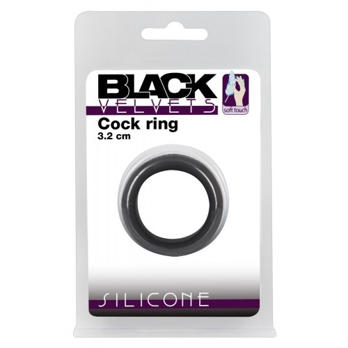 Эрекционное кольцо на пенис Black Velvets Cock Ring Orion черное