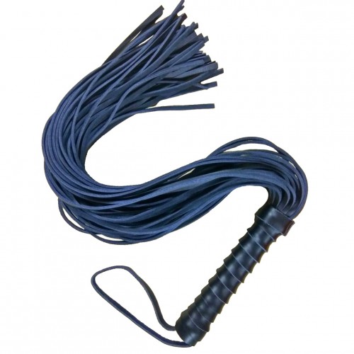 Мягкая кожаная плеть-флогер черного цвета Мягкая кожаная плеть-флогер черного цвета