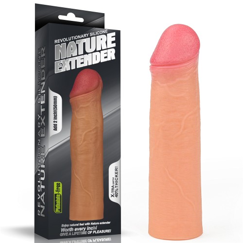Удлиняющая насадка на пенис Lovetoy LV4213 Flesh Nature Extender + 5,5 см