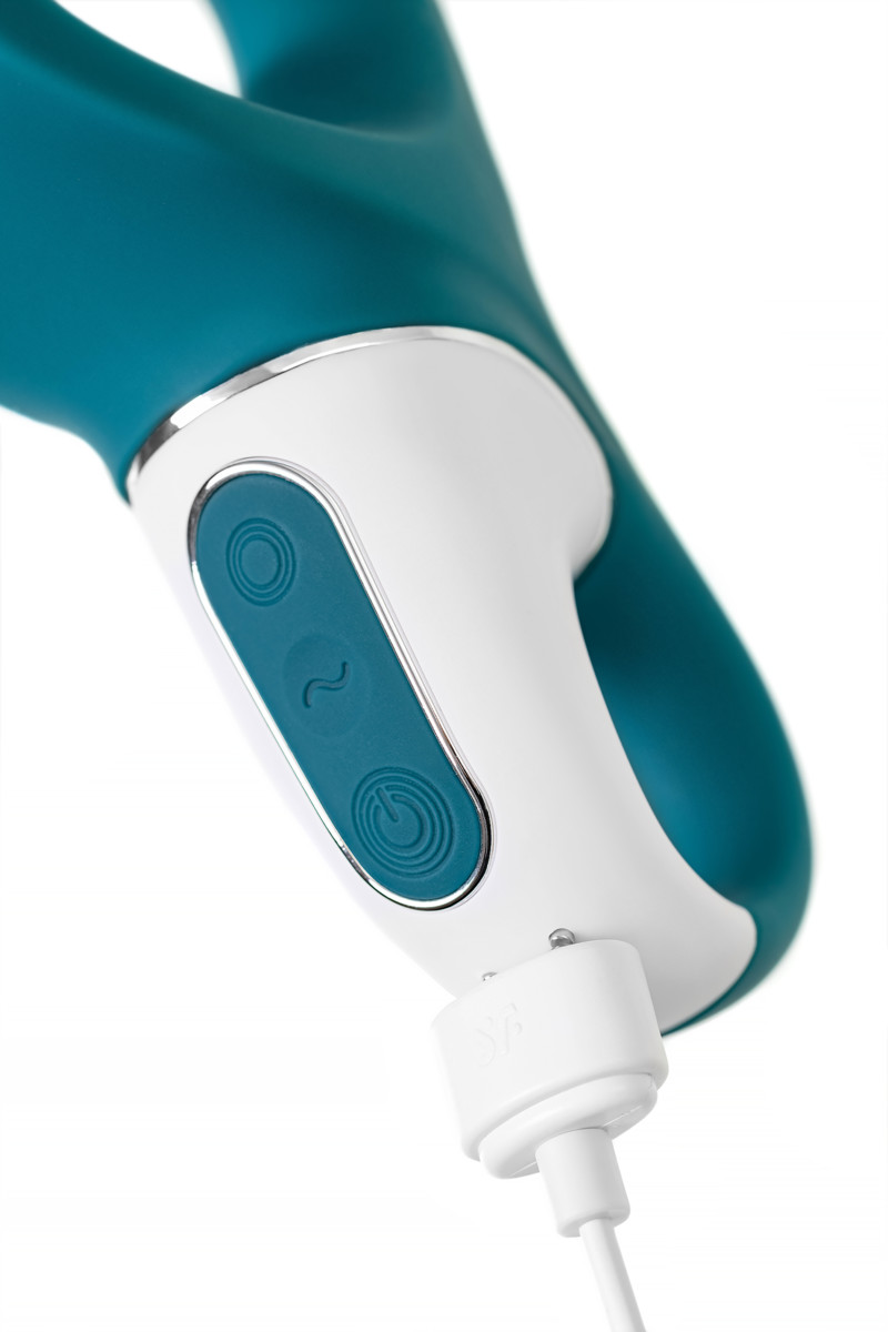 Вибратор-кролик с гибким клиторальным отростком Satisfyer Hug Me grayblue