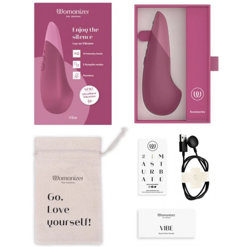 Клиторальный вибратор Womanizer Vibe темно-розовый
