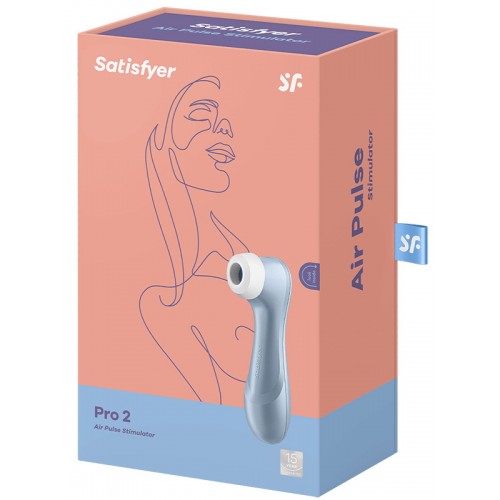 Вакуумно-волновой стимулятор клитора Satisfyer Pro 2 голубой