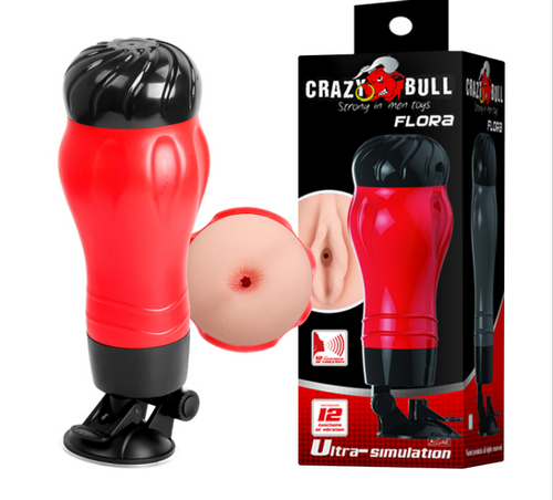 Мастурбатор анус на присоске с вибрацией и звуком Baile Crazy Bull Maurice