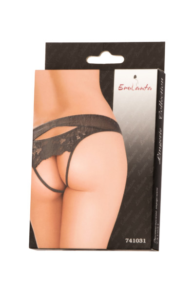 Эротические трусики Erolanta Lingerie Collection черные (50-52)
