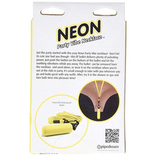 Вибропуля PipeDream Neon Party Vibe Necklace-Yellow