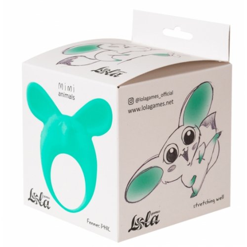 Эрекционное виброкольцо Lola Toys Mimi Animals Fennec Phil Green