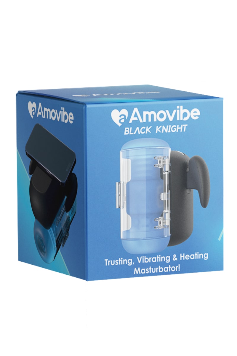 Инновационный робот-мастурбатор Amovibe Black Knight с функциями пенетрации, вибрации и нагрева