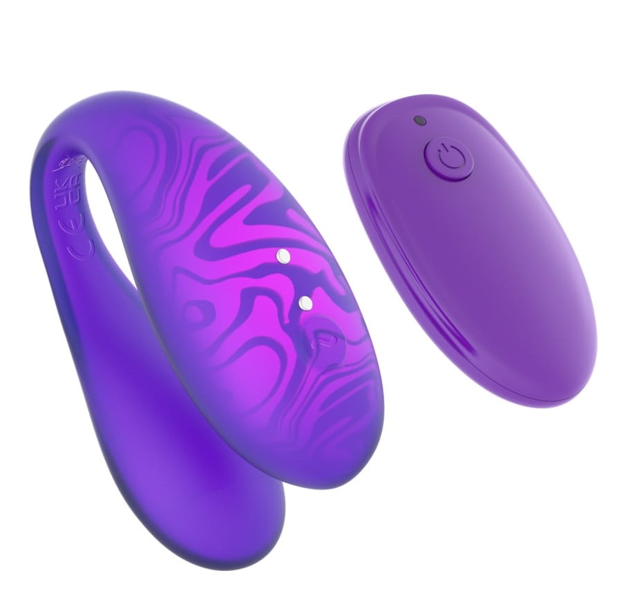 Парный вибромассажер Amovibe TWIN+ Purple с пультом ДУ и приложением