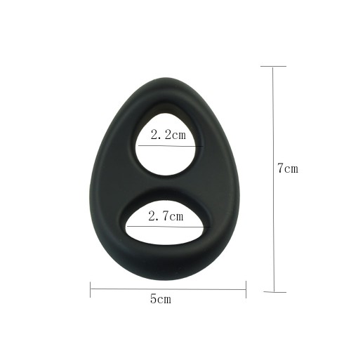 Двойное кольцо эрекционное Lovetoy Ultra Soft Platinum-Cure Silicone Cockring