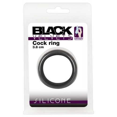 Эрекционное кольцо на пенис Orion Black Velvets Cock Ring черное 3,8 см