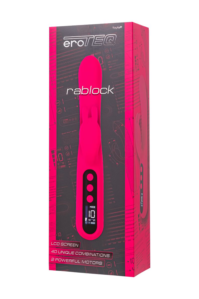 Вибратор для точки G с клиторальной стимуляцией eroTeq Rablock, розовый, 23,5 см