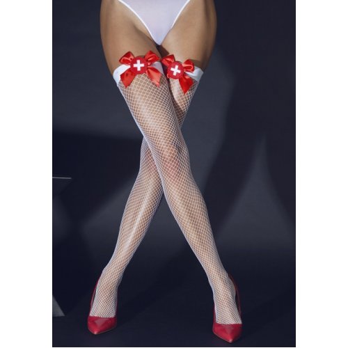 Чулки медсестры в сетку Le Frivole S/M