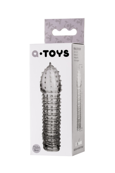 Насадка на пенис TOYFA A-Toys, Прозрачный, 15,2 см
