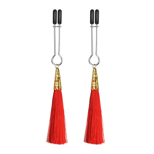 Зажимы для сосков Lovetoy Glamor Tassel Nipple Clamp Red
