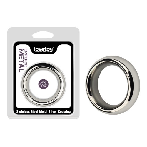 Эрекционное кольцо Lovetoy Stainless Steel Metal Silver Cockring 1.75''