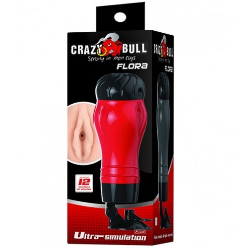 Мастурбатор ротик на присоске с 12 функциями вибрации Baile Crazy Bull Flora