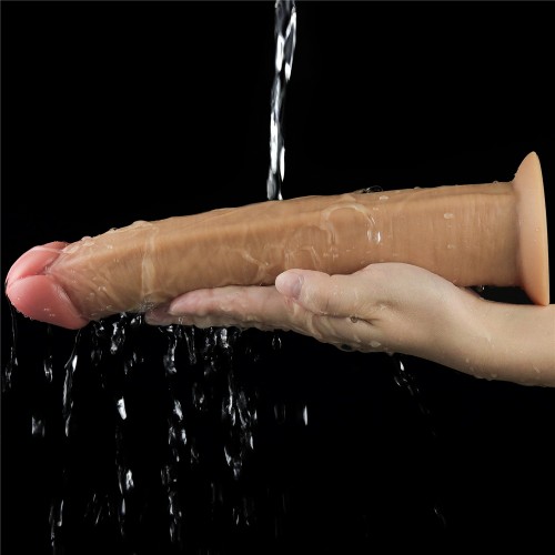 Реалистичный вибратор с ротацией Lovetoy Dual Layered Silicone Rotator 25 см