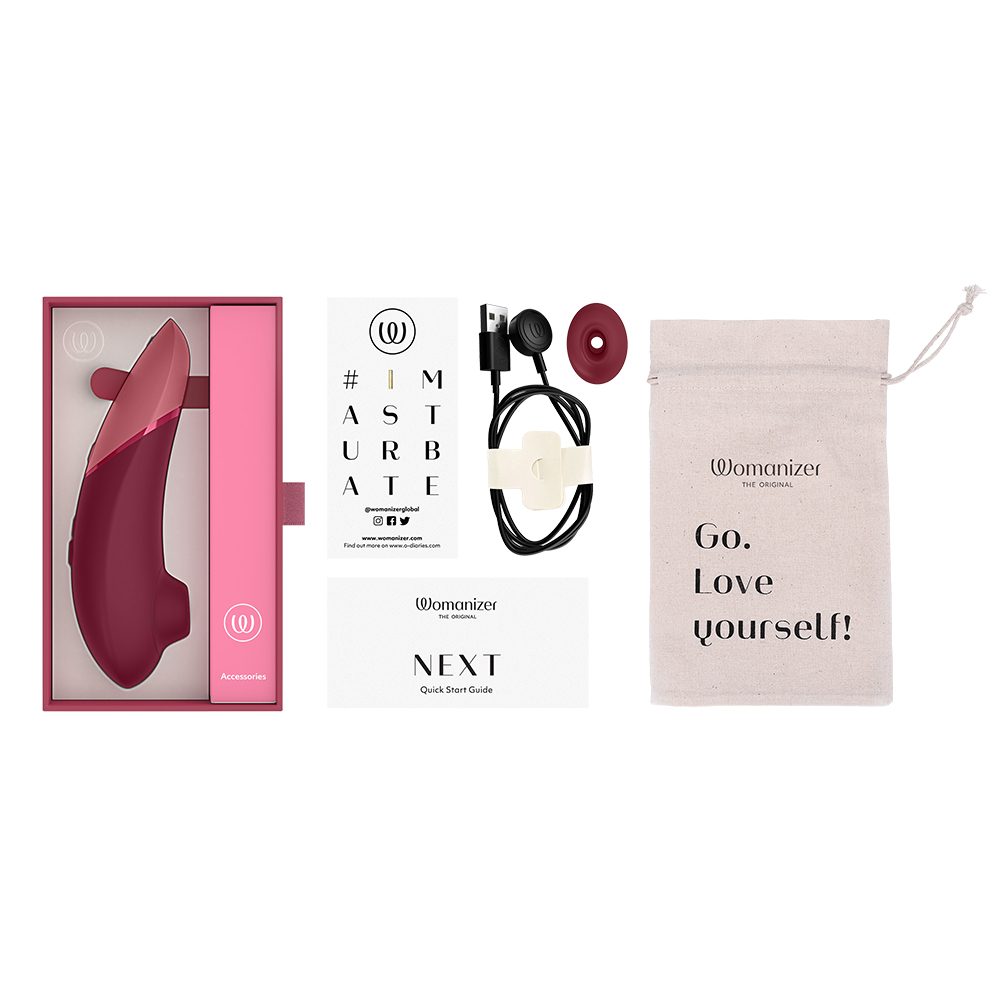 Бесконтактный клиторальный стимулятор Womanizer Next бордовый