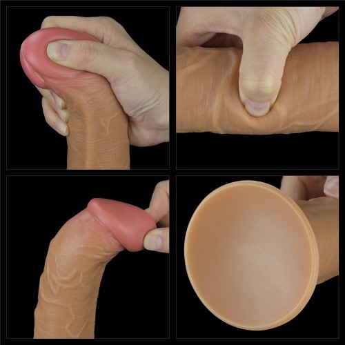 Реалистичный вибратор с ротацией Lovetoy Dual Layered Silicone Rotator 25 см
