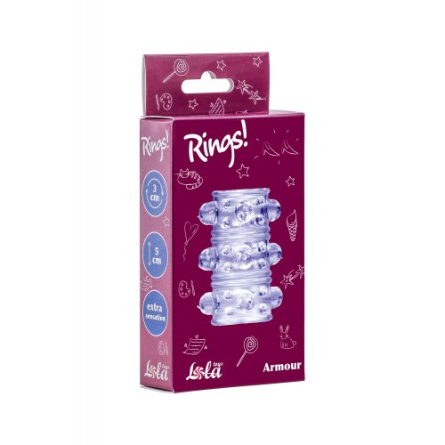 Насадка на пенис Lola Toys Rings Armour purple
