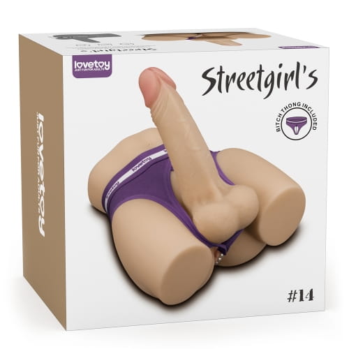Реалистичный мастурбатор с анусом и фаллоимитатором Streetgirl's №14
