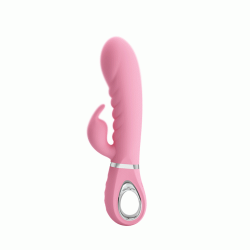 Розовый вибратор Baile Prescott с клиторальной стимуляцией