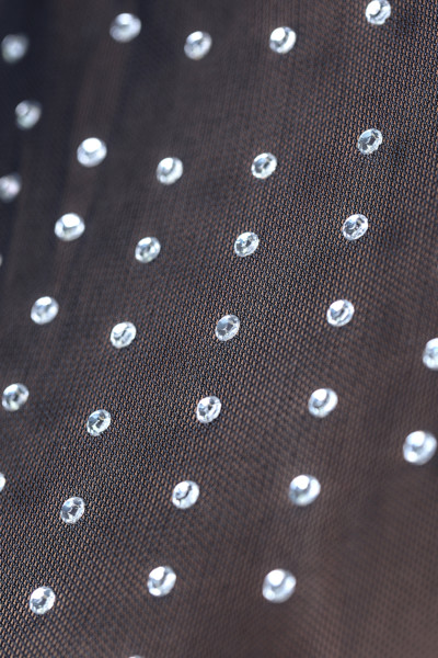 Боди со стразами Candy Girl Delight, чёрное, XL