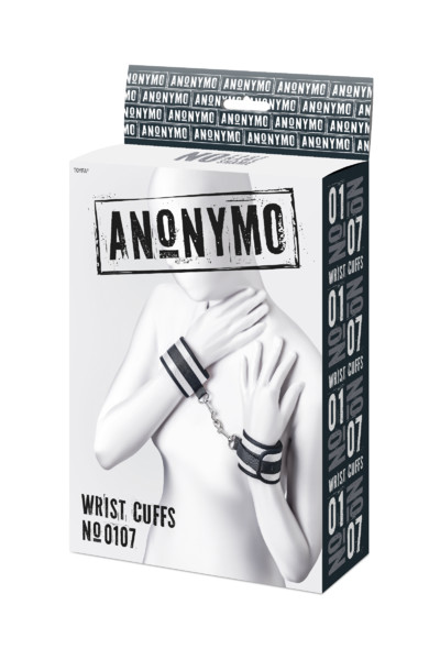 Наручники Toyfa Anonymo 0107, полиэстер, серебристые, 23,5 см