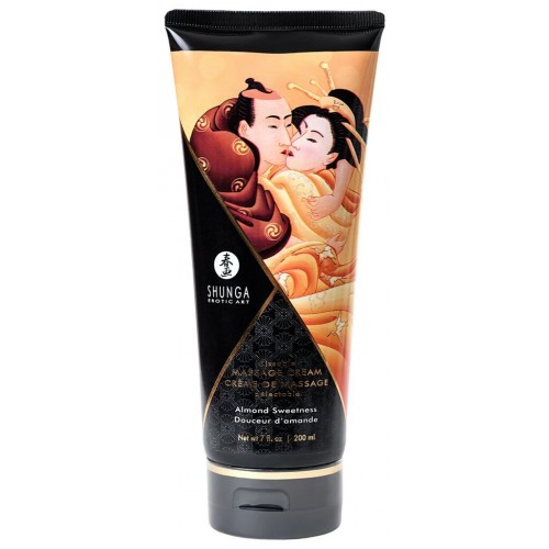 Съедобный крем Shunga для эротического массажа с ароматом миндаля 200 мл