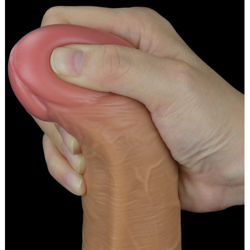 Реалистичный вибратор с ротацией Lovetoy Dual Layered Silicone Rotator 25 см