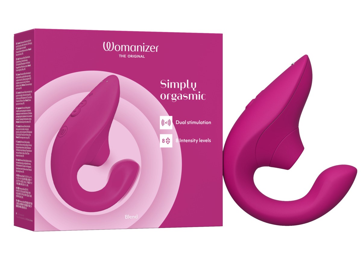 Бесконтактный клиторальный стимулятор Womanizer Blend, малиновый