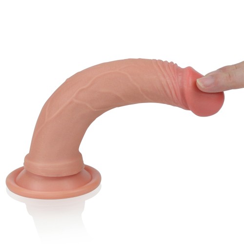 Фаллоимитатор на присоске телесный Lovetoy Dual-Layered Silicone Cock 19 см