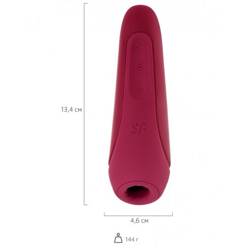 Вакуумный стимулятор Satisfyer Curvy 1+ Rose Red с дистанционном управлением