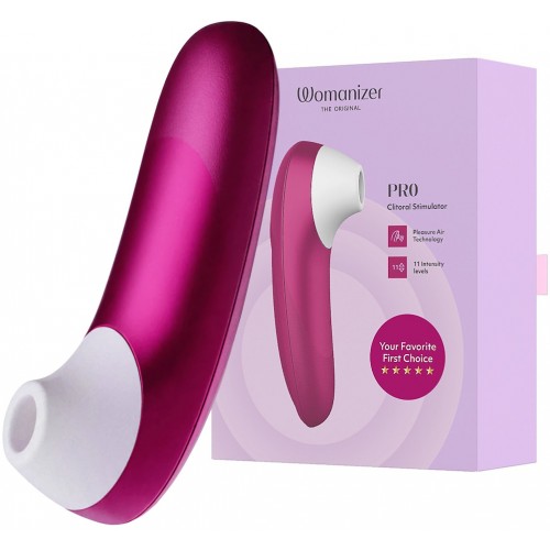 Бесконтактный клиторальный стимулятор Womanizer Pro розовый