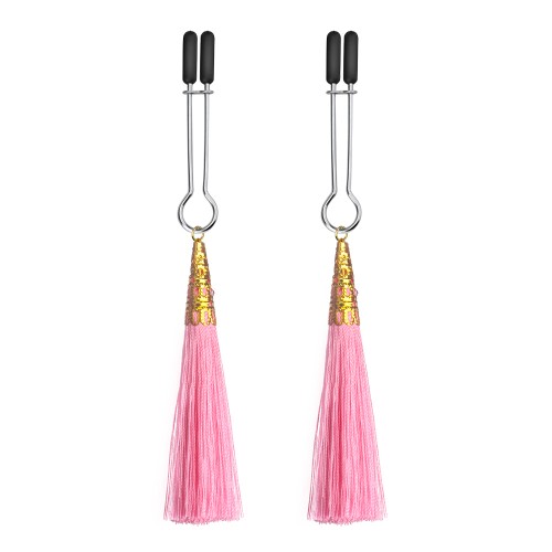 Зажимы для сосков Lovetoy Glamor Tassel Nipple Clamp Pink
