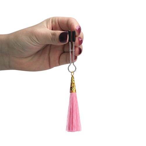 Зажимы для сосков Lovetoy Glamor Tassel Nipple Clamp Pink