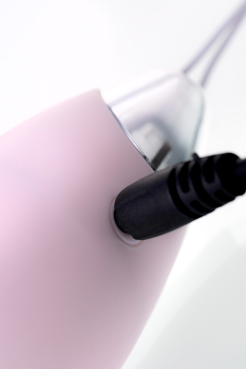 Виброяйцо и вибронасадка на палец JOS VITA, силикон, пудровые, 8,5 и 8 см