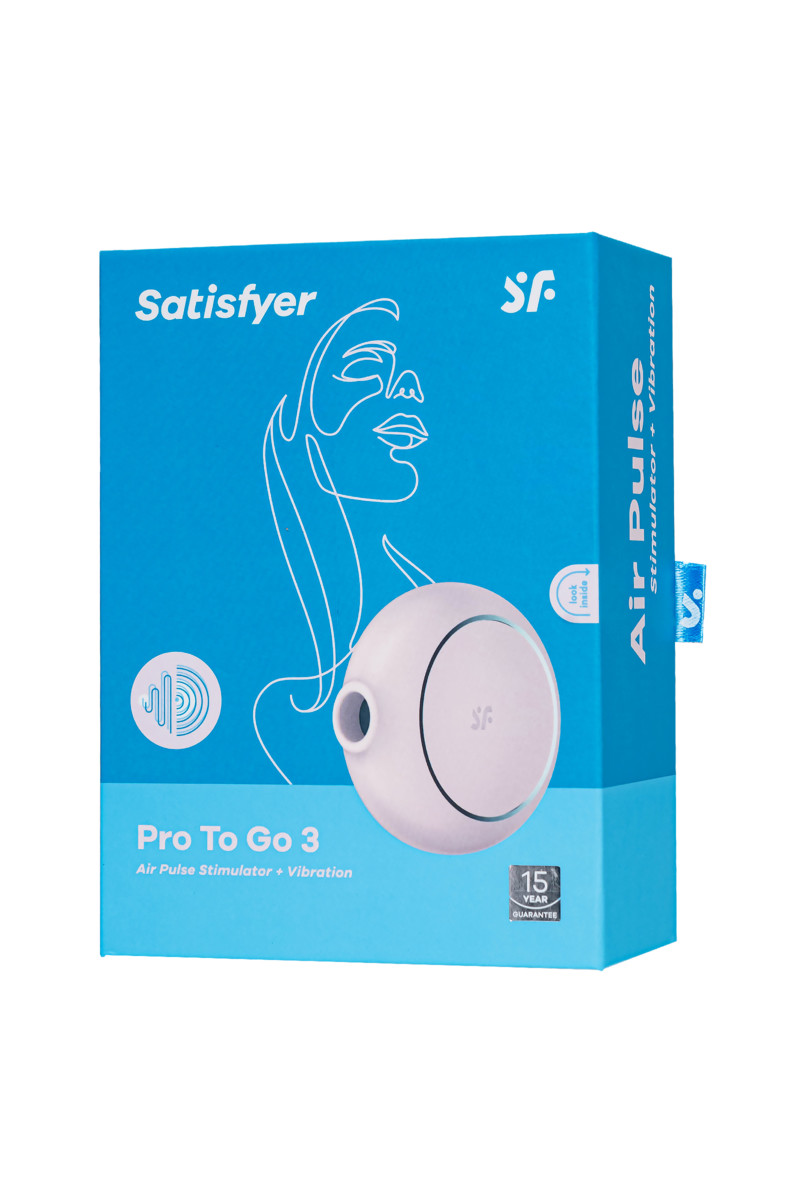 Вакуумно-волновой стимулятор с вибрацией Satisfyer Pro To Go 3 розовый
